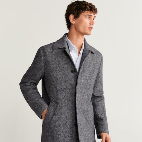 Mango Flecked wool Tailored coat - Picture 1 of 6